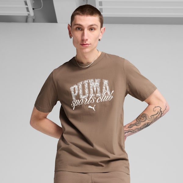 PUMA Class Graphic Tee Men, Totally Taupe, large-ZAF