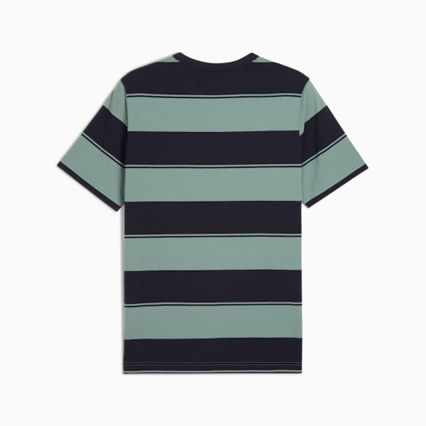 PUMA Class Striped Tee Men, Green Moon, large-MEX