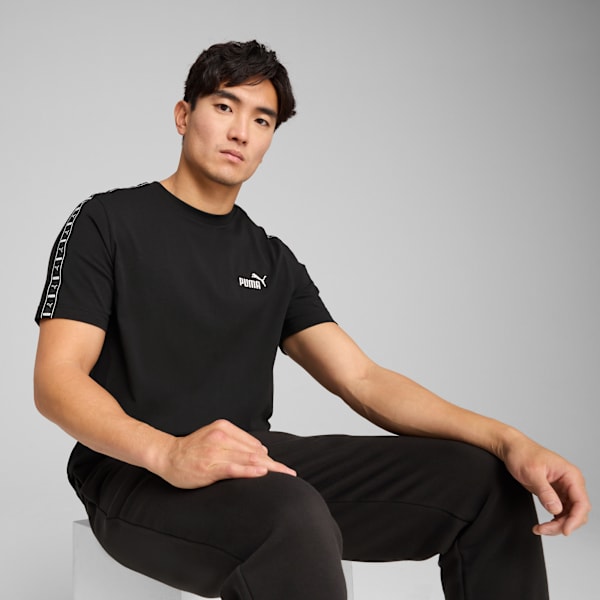 Essentials Tape Tee Men, PUMA Black, large-MEX
