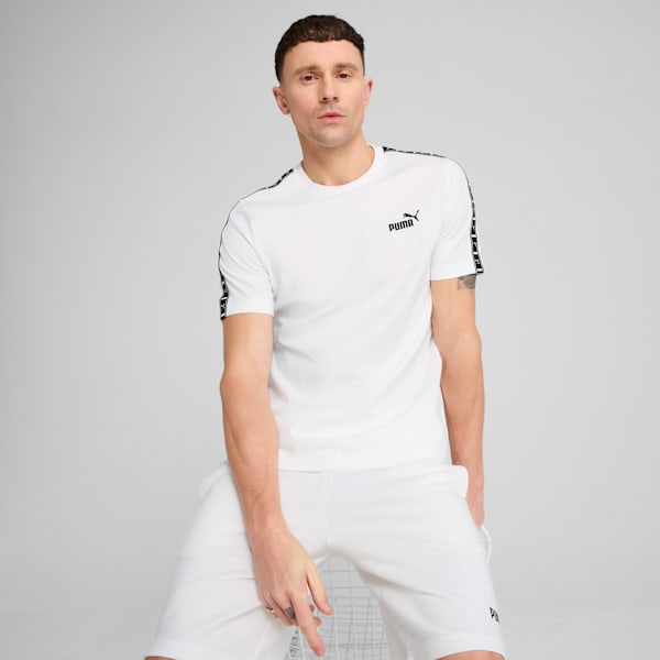 Camiseta Essentials Tape Hombre, PUMA White, large-MEX