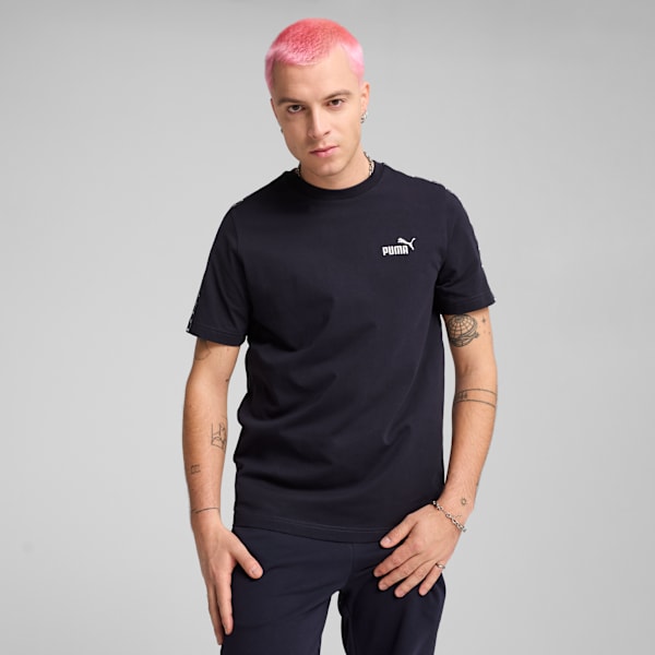 Essentials Tape Tee Men, New Navy, large-MEX