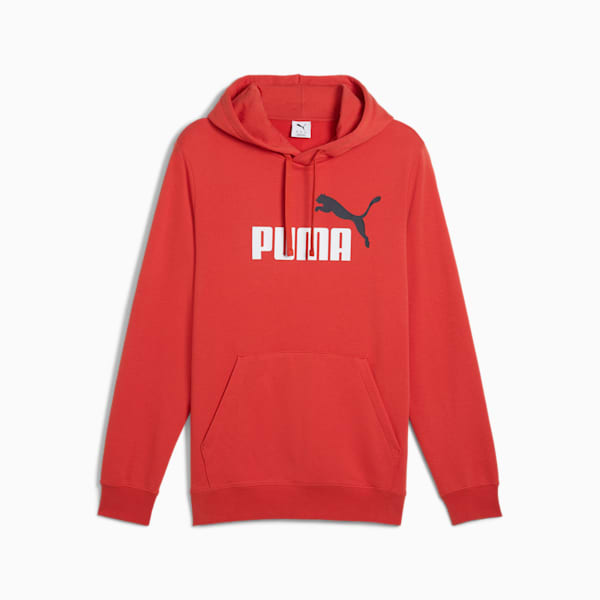 Essentials 2 Colour No. 1 Logo Hoodie Men, Red Fire, large-MEX