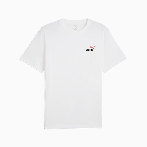 Essentials 2 Colour Small No. 1 Logo Tee Men, PUMA White, large-MEX