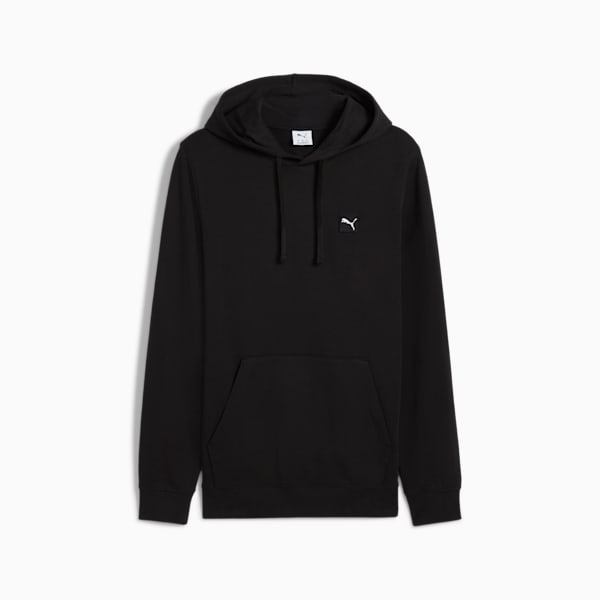 Essentials Elevated Hoodie Men, PUMA Black, large-MEX