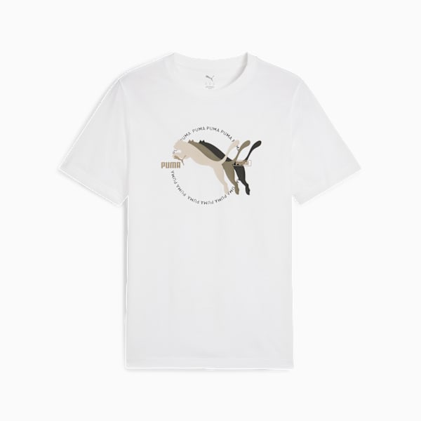 Remera Graphics Multiple Cat Logo para hombre, PUMA White, large-ARG
