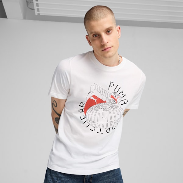 Remera Graphics Execution para hombre, PUMA White, large-ARG