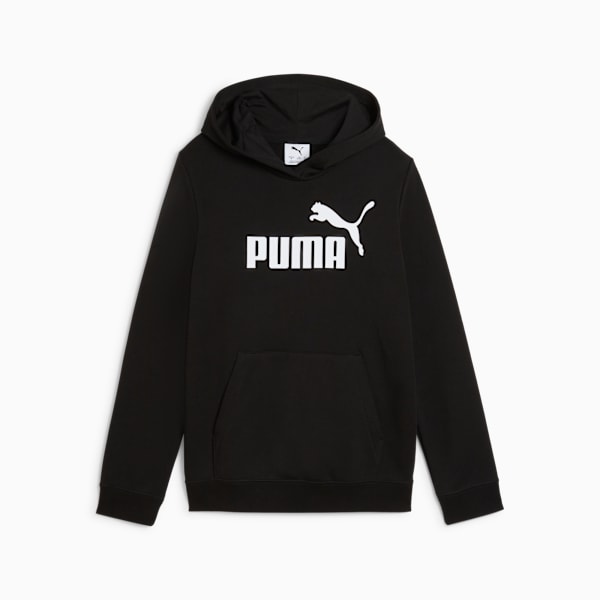 Sudadera con capucha con logo ESS No. 1 para jóvenes, PUMA Black, large-MEX