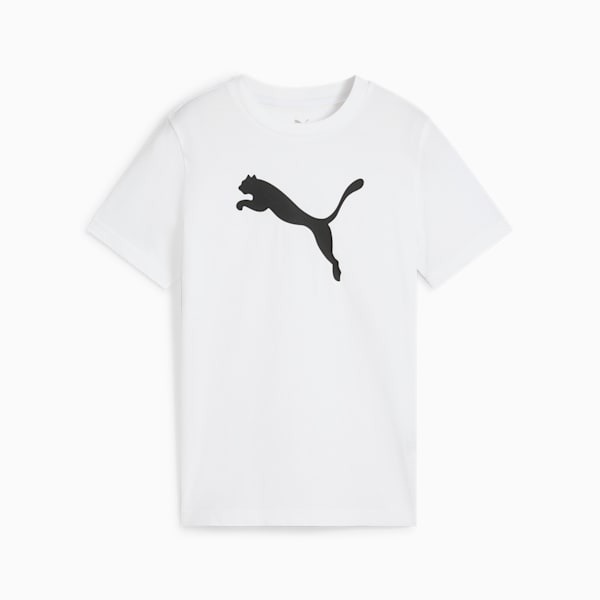 Essentials Cat Logo Tee Youth, PUMA White, large-MEX