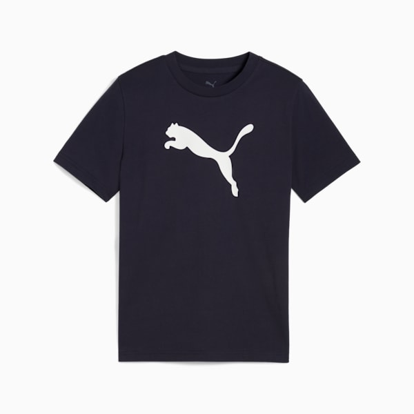 Essentials Cat Logo Tee Youth, New Navy, large-MEX