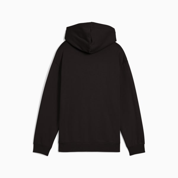 ESS Small No. 1 Logo Relaxed Fleece Hoodie Youth, PUMA Black, large-ZAF