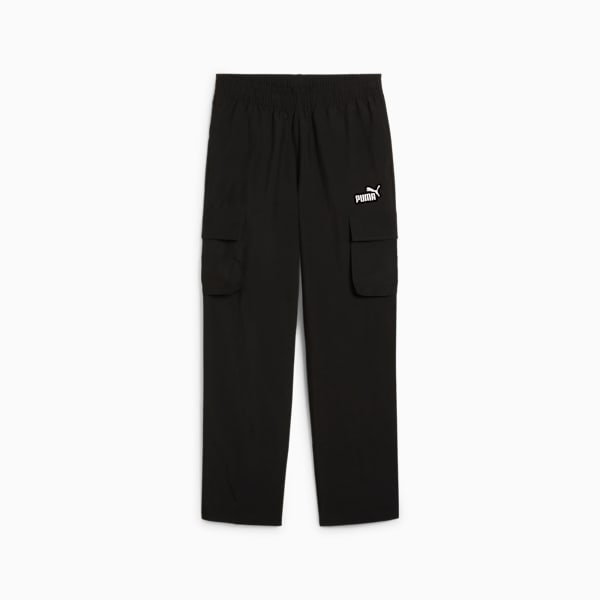 ESS No. 1 Logo Woven Cargo Pants Youth, PUMA Black, large-ZAF