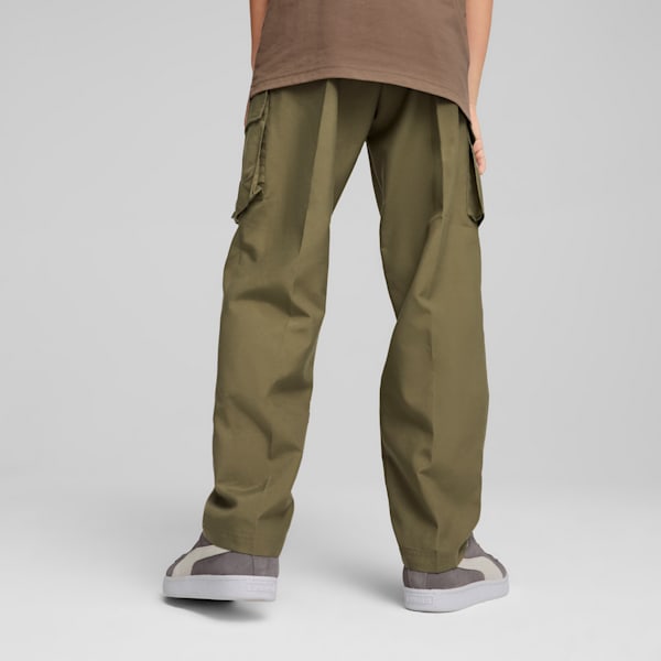 ESS No. 1 Logo Woven Cargo Pants Youth, Loden Green, large-ZAF