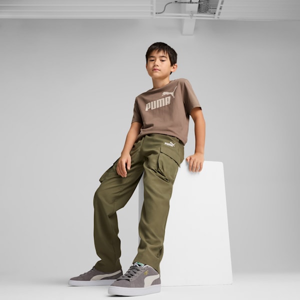 ESS No. 1 Logo Woven Cargo Pants Youth, Loden Green, large-ZAF