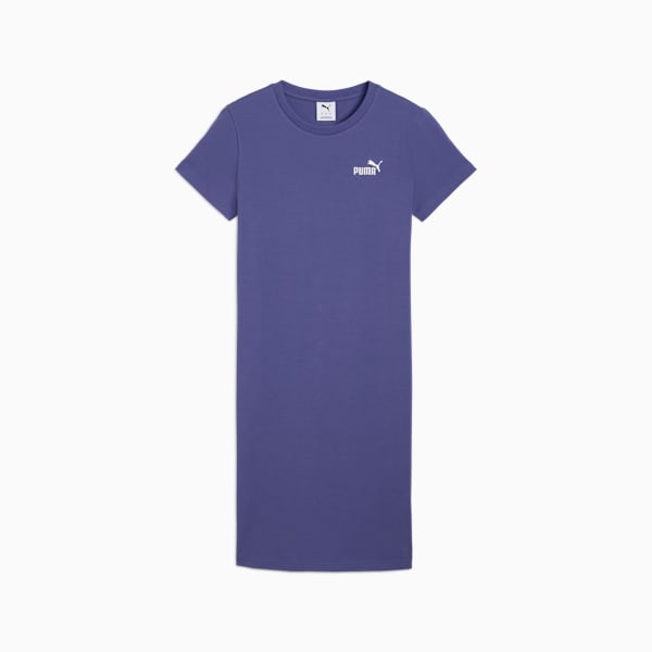 ESS Small No. 1 Logo Slim Dress Women, Blue Crystal, large-ZAF