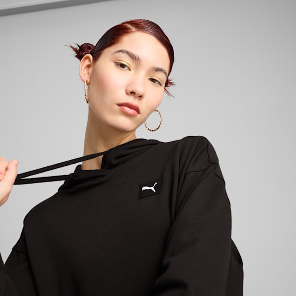 Buzo con capucha Essentials ELEVATED Comfort para mujer, PUMA Black, large-ARG