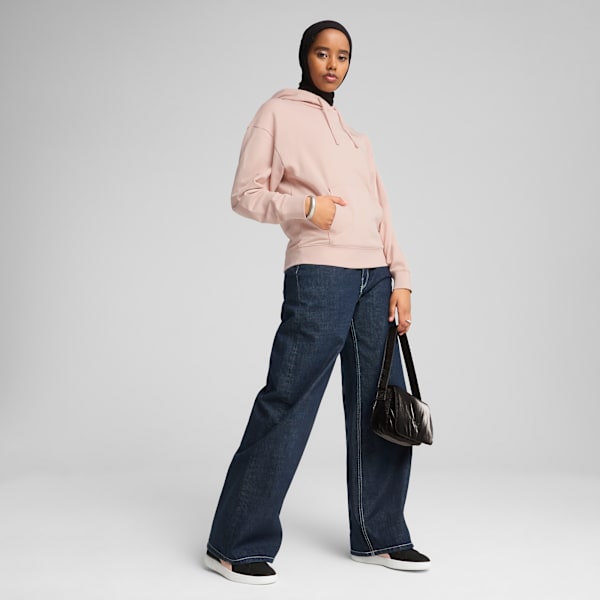ESS ELEVATED Comfort Hoodie Women, Rose Quartz, large-MEX
