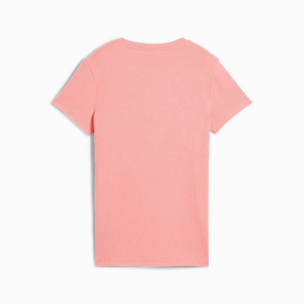ESS ELEVATED Rib Tee Women, Pink Fruit, large-MEX