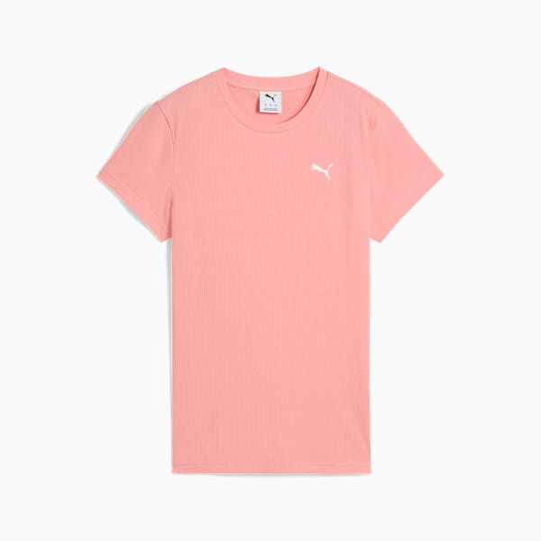 ESS ELEVATED Rib Tee Women, Pink Fruit, large-MEX