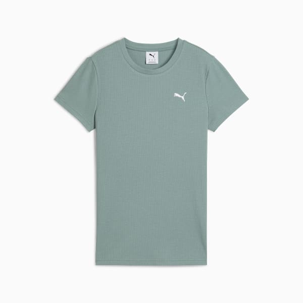 Remera Essentials ELEVATED Rib para mujer, Green Moon, large-ARG