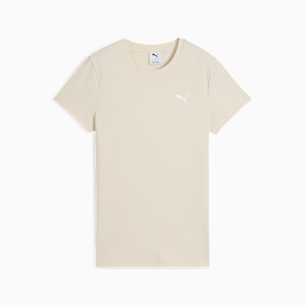 Remera Essentials ELEVATED Rib para mujer, Alpine Snow, large-ARG