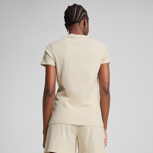 Remera Essentials ELEVATED Rib para mujer, Alpine Snow, large-ARG
