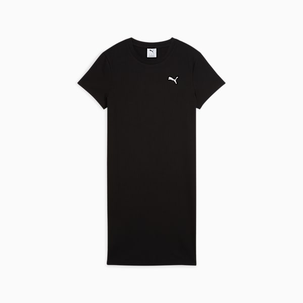 ESS ELEVATED Bodycon Rib Dress Women, PUMA Black, large-ZAF