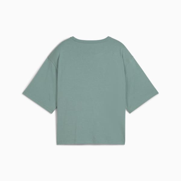 PUMA CLASS Relaxed Crop Tee Women, Green Moon, large-ZAF