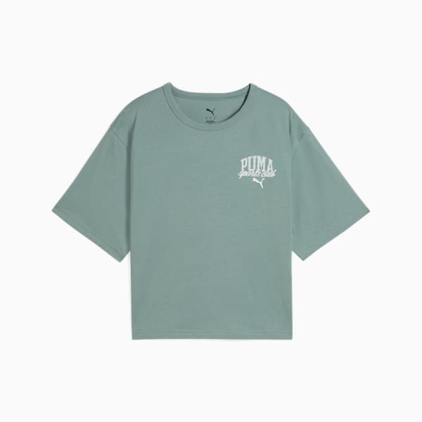 PUMA CLASS Relaxed Crop Tee Women, Green Moon, large-ZAF