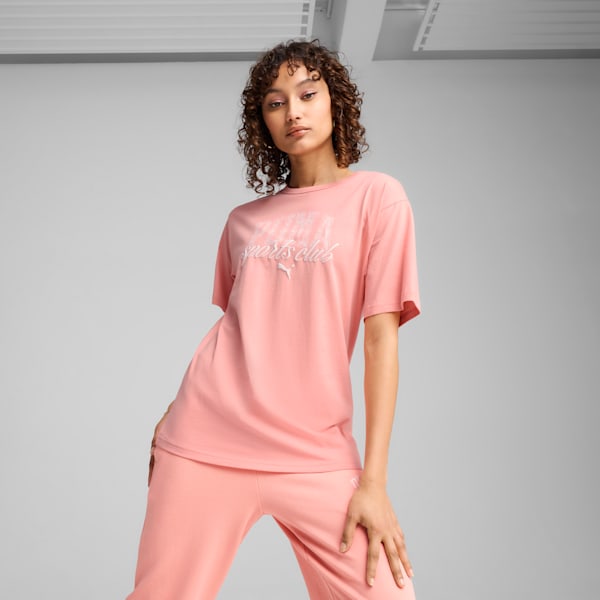 PUMA CLASS Relaxed Tee Women, Pink Fruit, large-ZAF