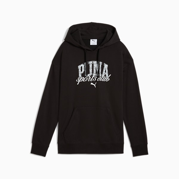 Sudadera holgada con gorra PUMA Class para mujer, PUMA Black, large-MEX