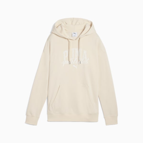 Sudadera holgada con gorra PUMA Class para mujer, Alpine Snow, large-MEX