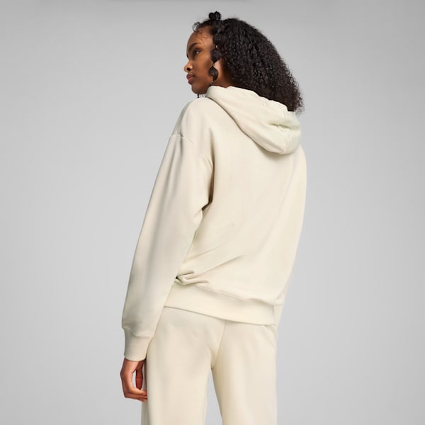 Sudadera holgada con gorra PUMA Class para mujer, Alpine Snow, large-MEX