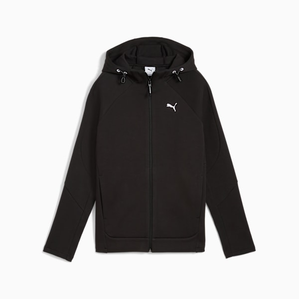 EVOSTRIPE Full-Zip Hoodie Women, PUMA Black, large-ZAF