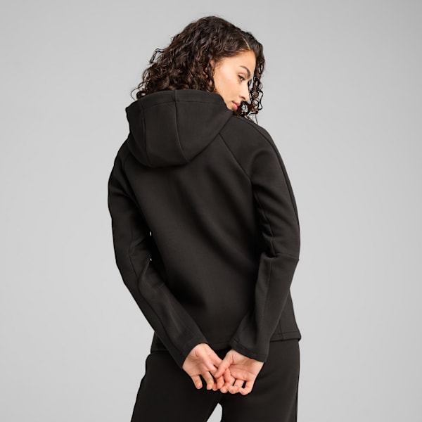 EVOSTRIPE Full-Zip Hoodie Women, PUMA Black, large-ZAF
