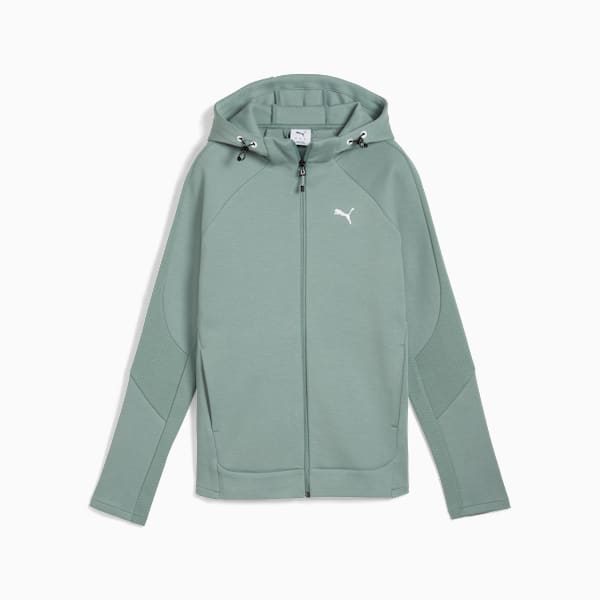 EVOSTRIPE Full-Zip Hoodie Women, Green Moon, large-ZAF