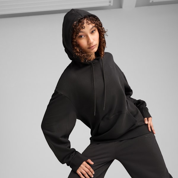 Buzo holgado con capucha HER para mujer, PUMA Black, large-ARG