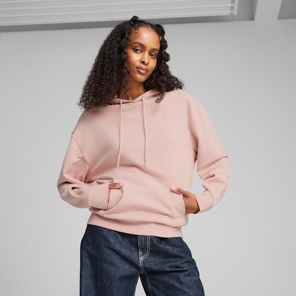 Buzo holgado con capucha HER para mujer, Rose Quartz, large-ARG
