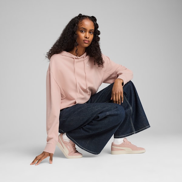 Buzo holgado con capucha HER para mujer, Rose Quartz, large-ARG