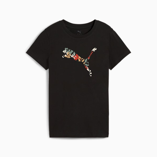 Remera Graphics Floral Cat Logo para mujer, PUMA Black, large-ARG