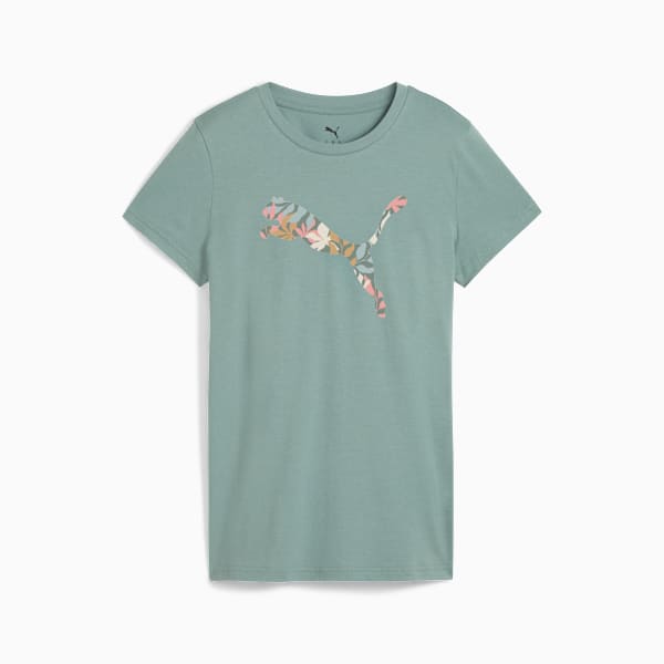 Remera Graphics Floral Cat Logo para mujer, Green Moon, large-ARG