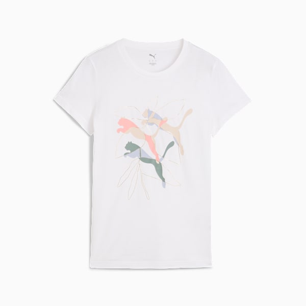 Remera Graphics Branded Leaf para mujer, PUMA White, large-ARG