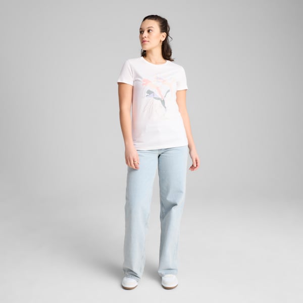 Remera Graphics Branded Leaf para mujer, PUMA White, large-ARG