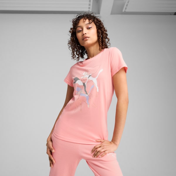 Remera Graphics Branded Leaf para mujer, Pink Fruit, large-ARG