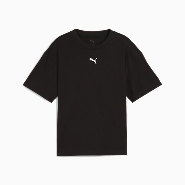 Playera corta Essentials para adolescentes, PUMA Black, large-MEX