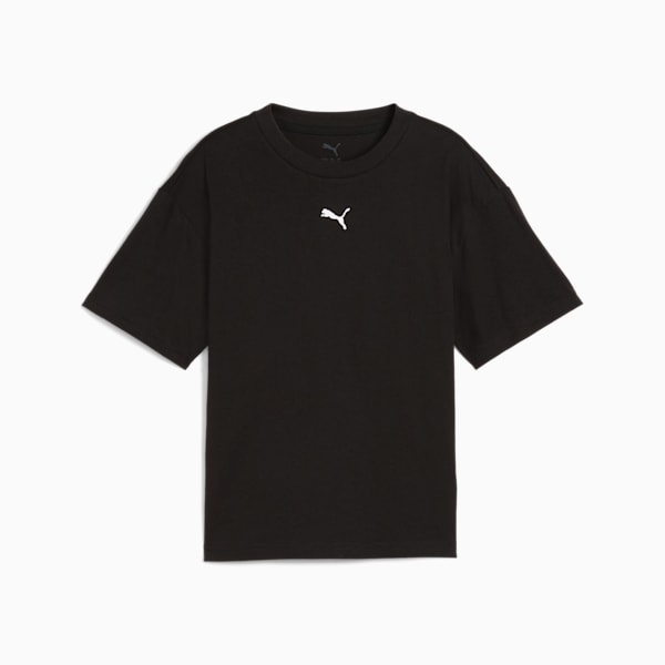 Essentials Boxy Tee Youth, PUMA Black, large-ZAF