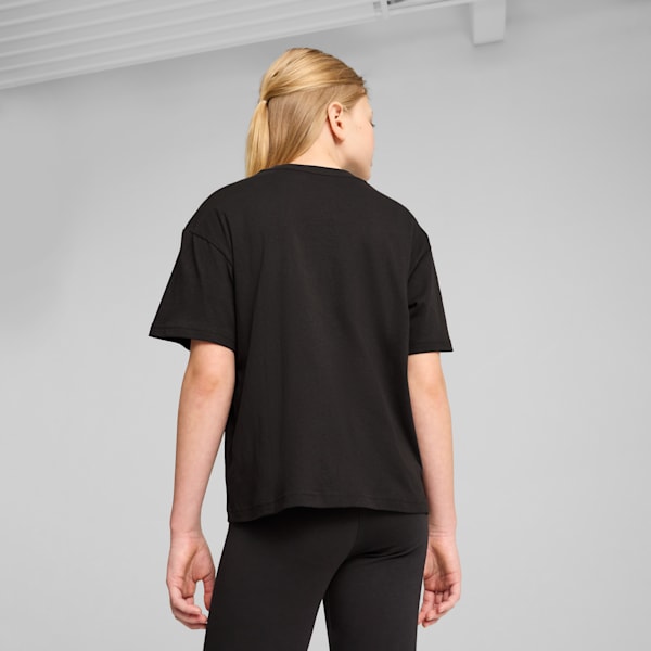 Essentials Boxy Tee Youth, PUMA Black, large-ZAF