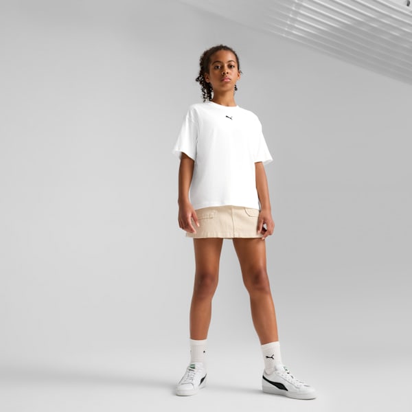 Playera corta Essentials para adolescentes, PUMA White, large-MEX