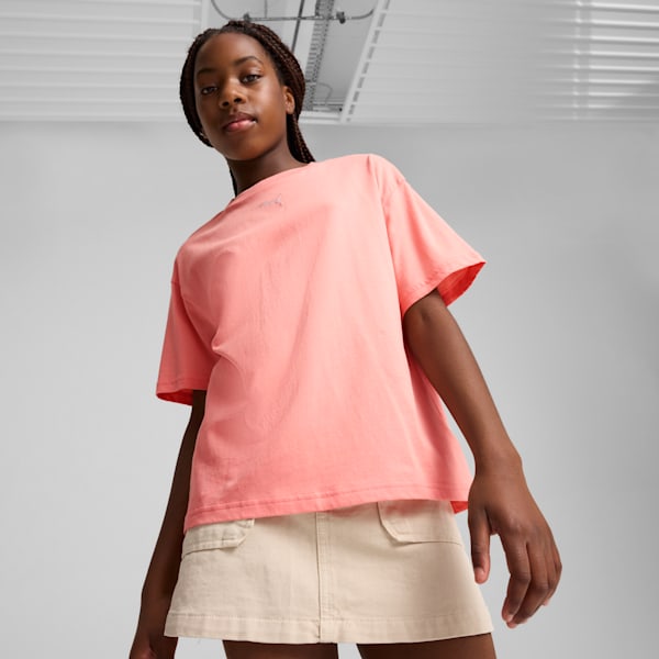 Essentials Boxy Tee Youth, Pink Fruit, large-ZAF