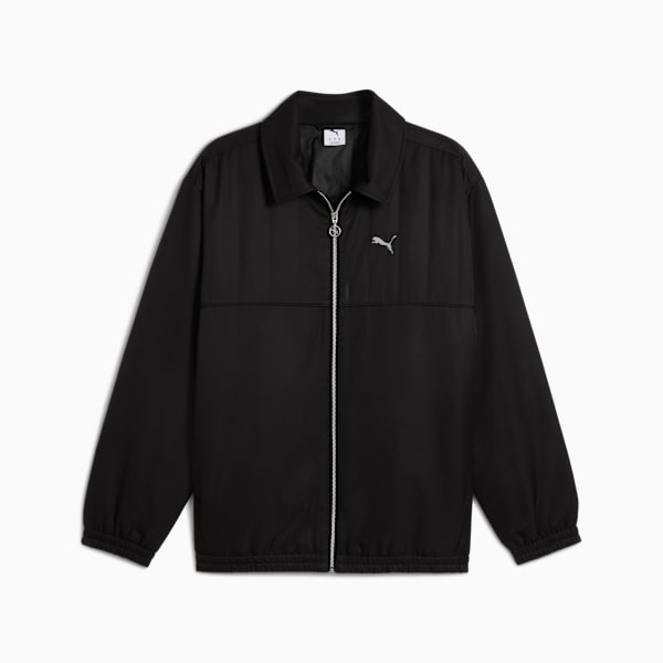 WARDROBE Essentials Relaxed Retro Football Jacket Unisex, PUMA Black, large-ZAF