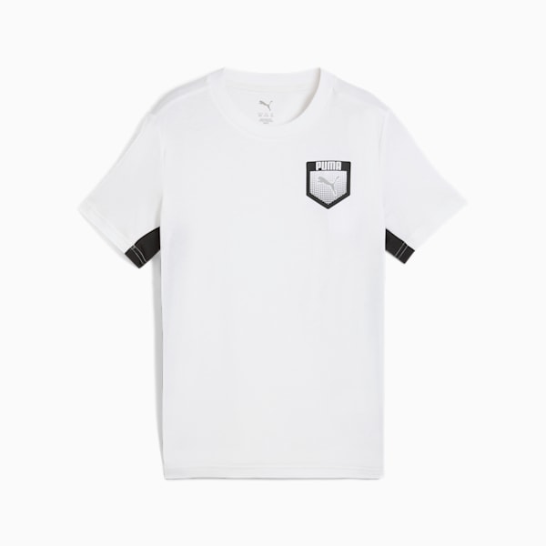 Active Sports Graphic Tee Youth, PUMA White, large-ZAF